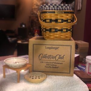 Longaberger Collectors Club mini 2-pie basket set